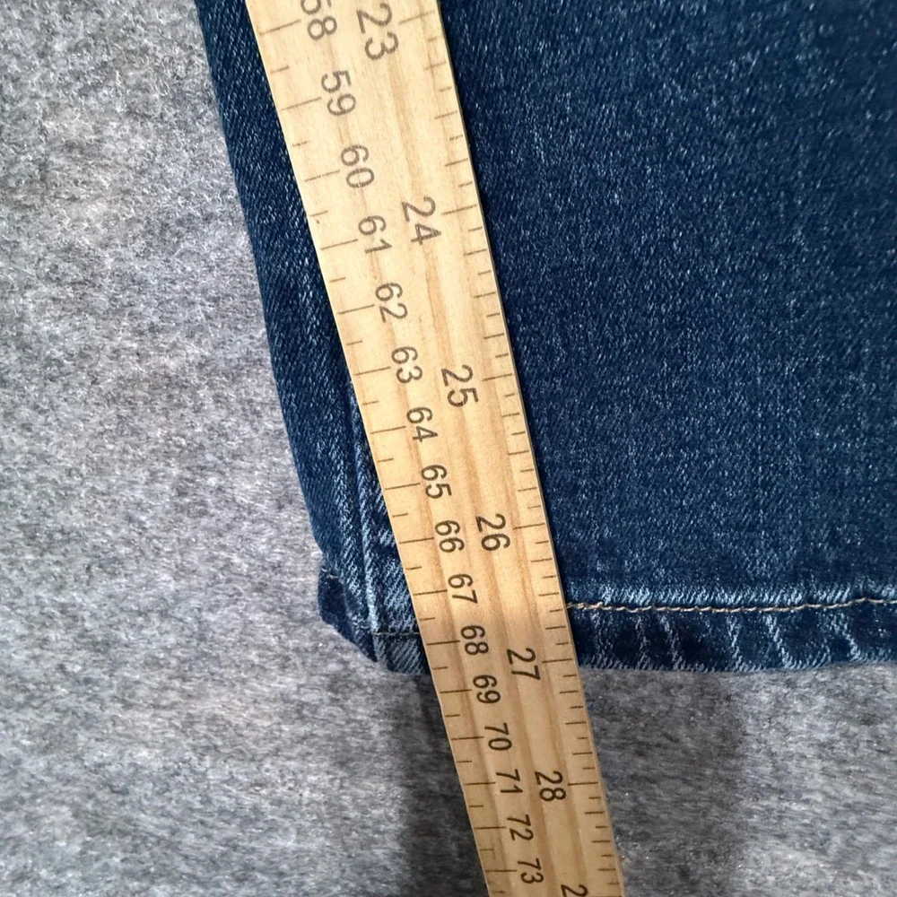 Levi Strauss Signature Bootcut Jeans Dark Wash Low Rise Size 10 S Petite Wide‎